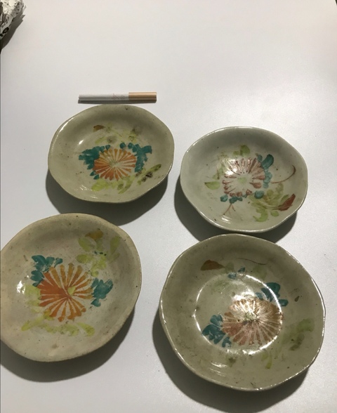 古玩陶瓷花卉紋彩繪盤拍賣，當前價格398元