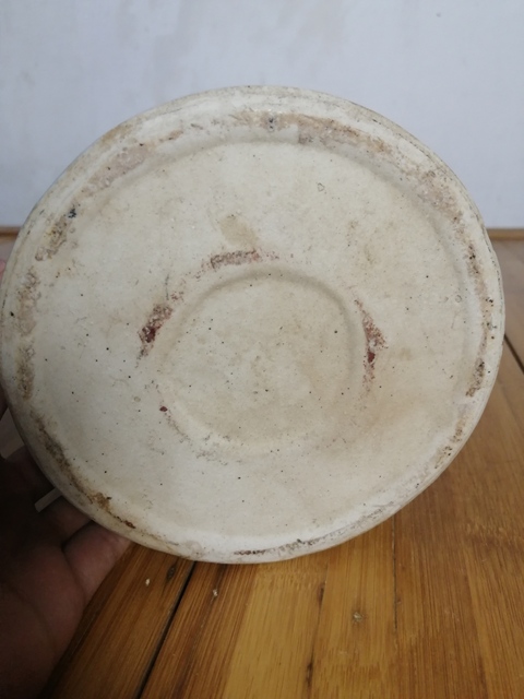 古玩陶瓷創匯時期孔雀牡丹紋貼花帽筒拍賣，當前價格480元