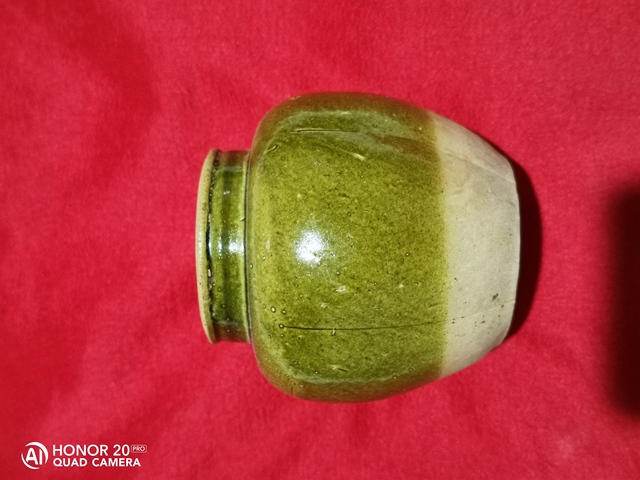 古玩陶瓷明.綠釉瓜棱罐拍賣，當前價格698元