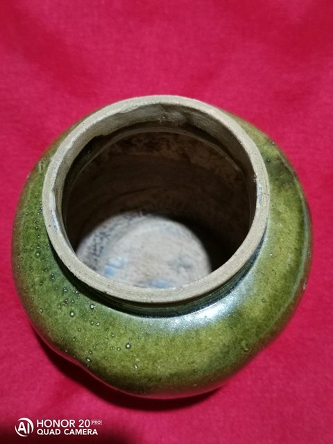 古玩陶瓷明.綠釉瓜棱罐拍賣，當前價格698元