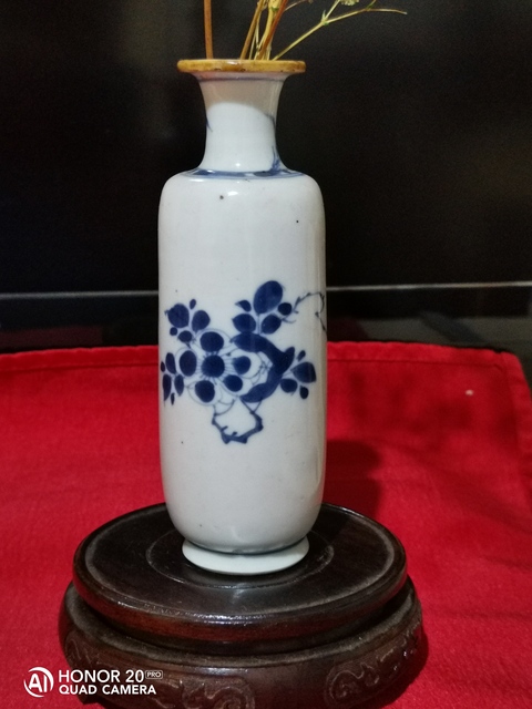古玩陶瓷青花花卉紋棒槌瓶拍賣,當(dāng)前價格2888元