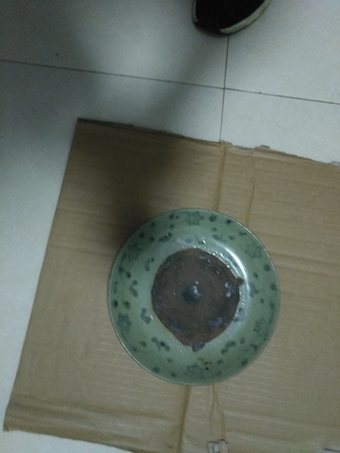 古玩陶瓷清代青花盤拍賣,當前價格168元
