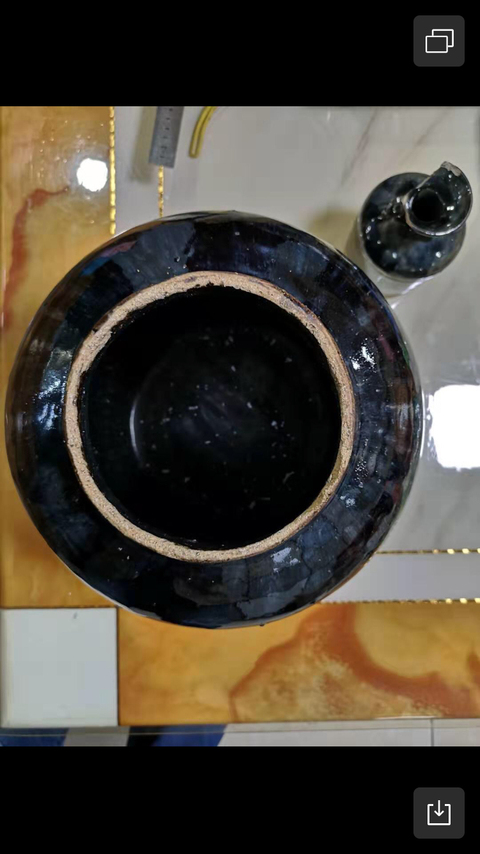 古玩陶瓷黑釉罐拍賣,當前價格398元