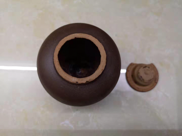 古玩陶瓷醬釉蓋罐拍賣，當前價格350元