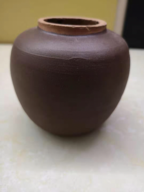 古玩陶瓷醬釉蓋罐拍賣，當前價格350元