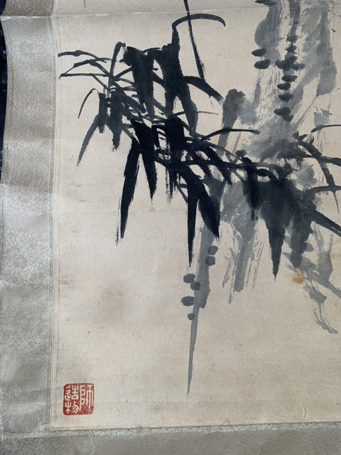 古玩字畫文人畫派吳江春繪蘭草圖軸拍賣,當前價格1588元
