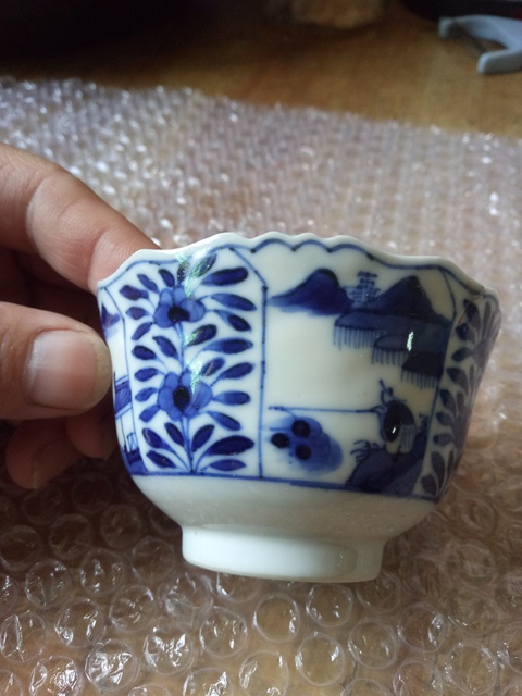 古玩陶瓷@收藏及@清代青花杯碟拍賣，當前價格2999元