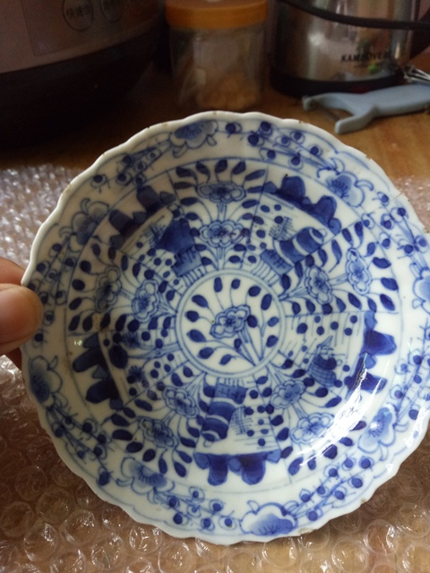 古玩陶瓷@收藏及@清代青花杯碟拍賣，當前價格2999元