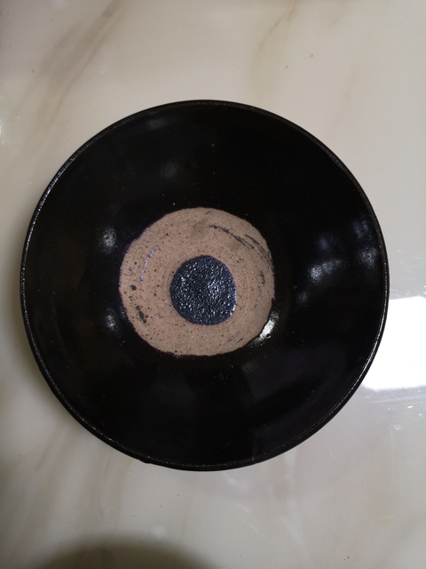 古玩陶瓷黑釉澀圈圈足碗拍賣,當前價格398元