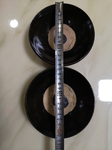 古玩陶瓷黑釉澀圈圈足碗拍賣,當前價格398元