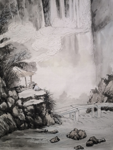 古玩字畫實(shí)力派山水畫家梁智勇真跡拍賣,當(dāng)前價(jià)格200元