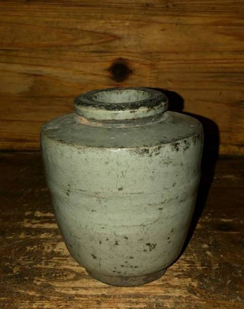 古玩陶瓷元明龍泉青釉罐拍賣,當前價格388元