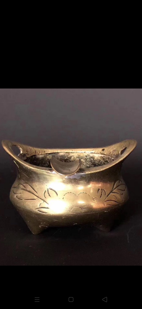 古玩銅器小琴爐,文房用品拍賣,當前價格780元