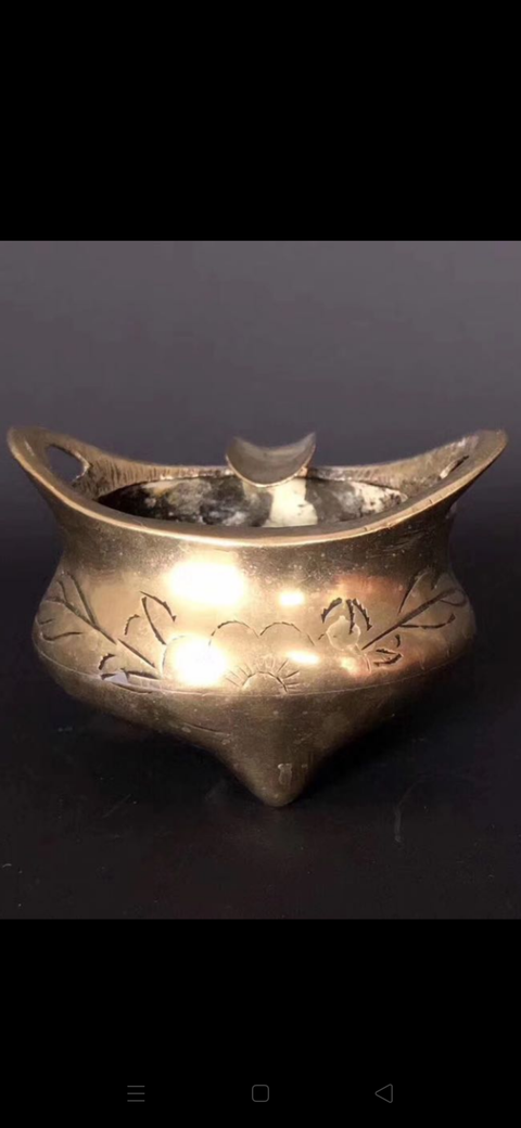 古玩銅器小琴爐,文房用品拍賣,當前價格780元