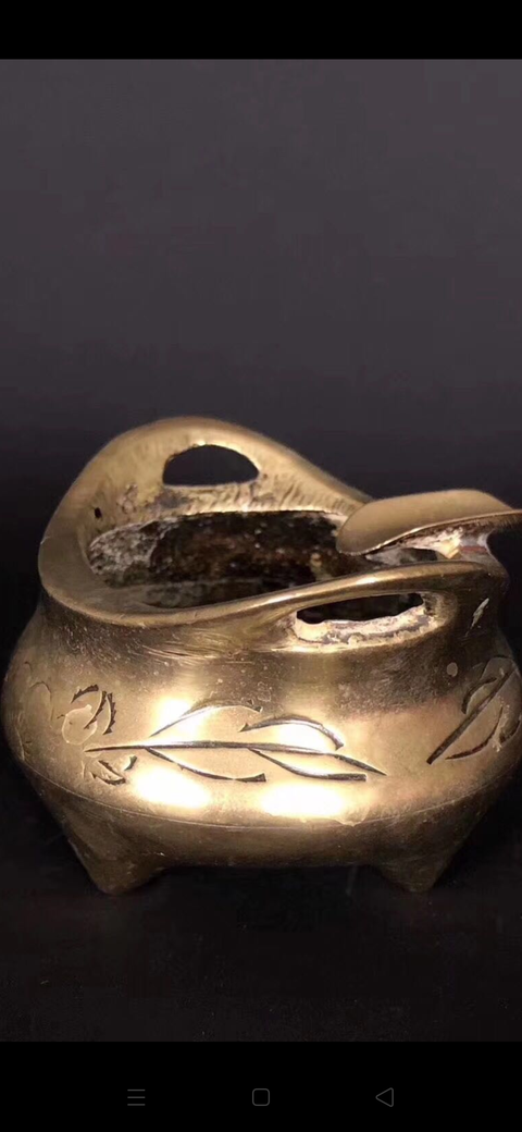 古玩銅器小琴爐,文房用品拍賣,當前價格780元