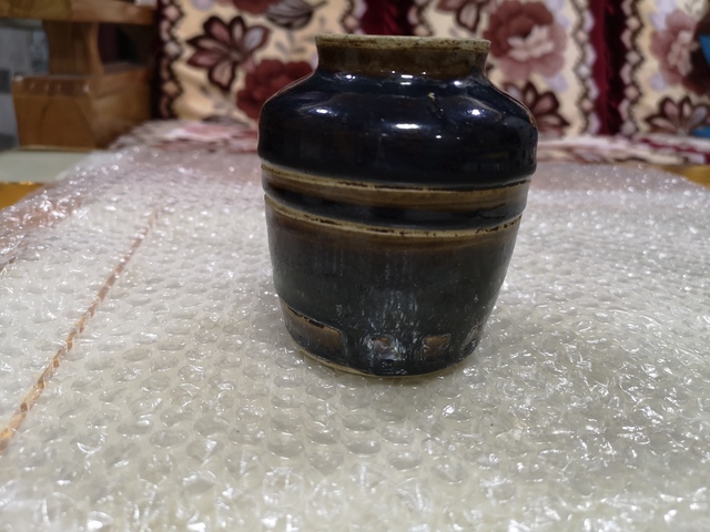 古玩陶瓷黑釉罐拍賣,當前價格350元