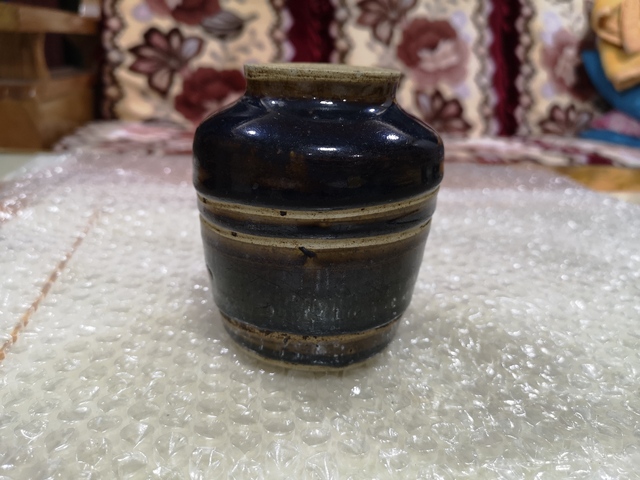 古玩陶瓷黑釉罐拍賣,當前價格350元
