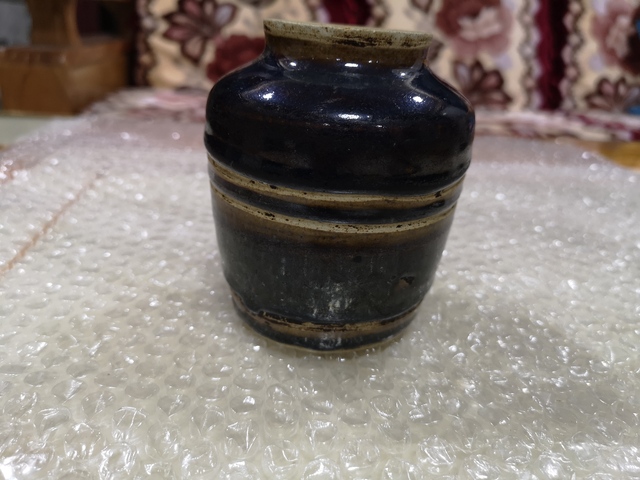 古玩陶瓷黑釉罐拍賣,當前價格350元