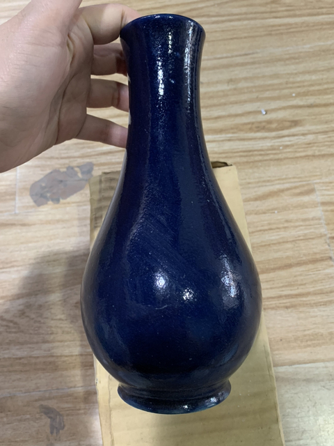 古玩陶瓷均藍釉瓶 類似的 不是圖片這只拍賣,當前價格269元