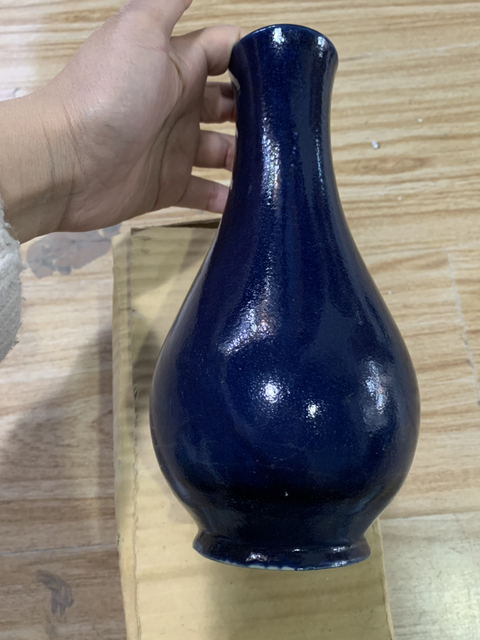 古玩陶瓷均藍釉瓶 類似的 不是圖片這只拍賣,當前價格269元