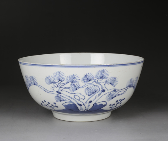 古玩陶瓷清晚·青花松樹(shù)紋碗拍賣(mài),當(dāng)前價(jià)格2219元