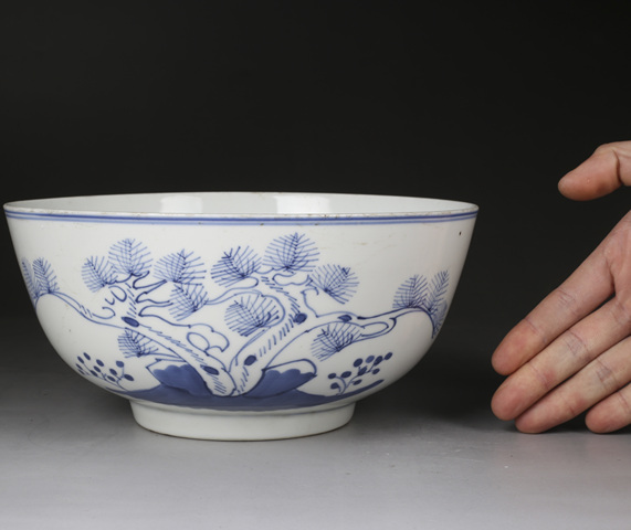古玩陶瓷清晚·青花松樹(shù)紋碗拍賣(mài),當(dāng)前價(jià)格2219元