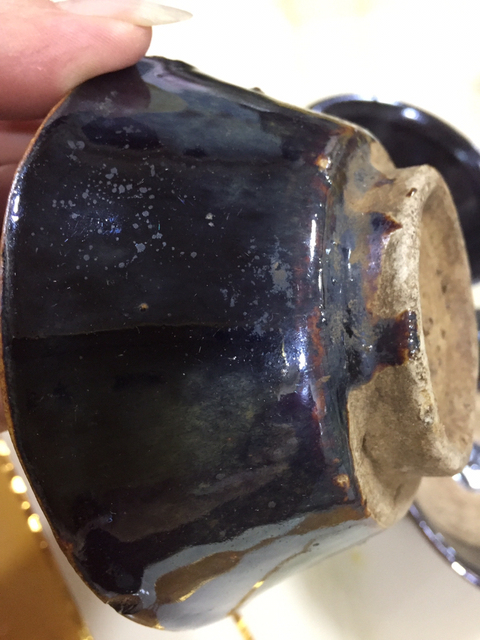 古玩陶瓷黑釉碗一組拍賣，當前價格260元