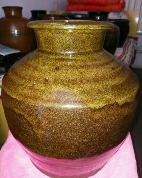 古玩陶瓷清代，磁州窯，醬褐釉大瓶。拍賣，當(dāng)前價(jià)格777元