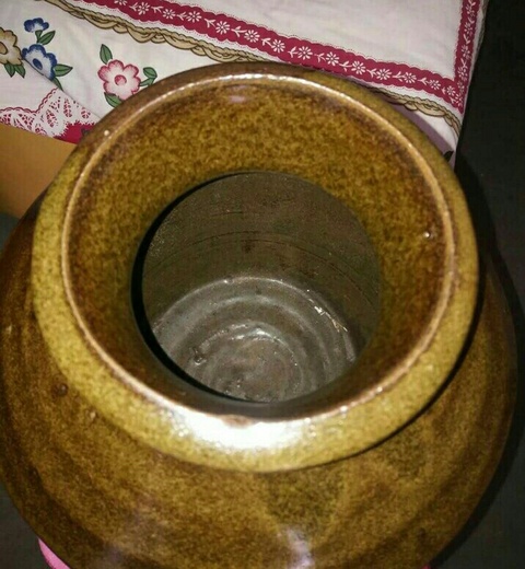 古玩陶瓷清代，磁州窯，醬褐釉大瓶。拍賣，當(dāng)前價(jià)格777元