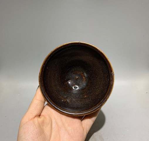 古玩陶瓷醬釉盞拍賣,當前價格999元