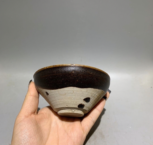 古玩陶瓷醬釉盞拍賣,當前價格999元