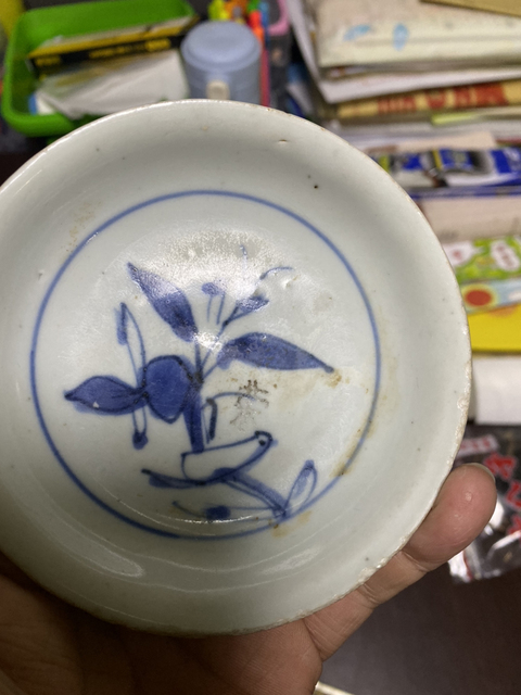 古玩陶瓷花鳥紋青花盤拍賣，當前價格999元