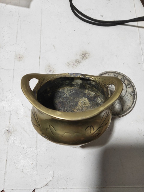 古玩銅器小琴爐,文房用品拍賣,當前價格780元