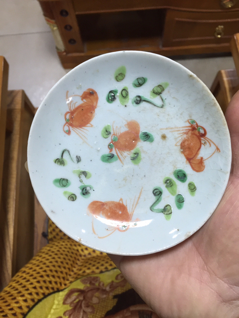 古玩陶瓷清末民國彩繪盤拍賣,當前價格160元