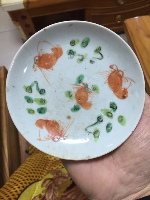 古玩陶瓷清末民國彩繪盤拍賣,當前價格160元