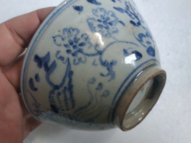 古玩陶瓷花鳥紋青花碗拍賣，當前價格288元