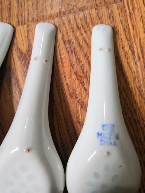 古玩陶瓷創匯時期風格青花玲瓏勺子拍賣,當前價格300元