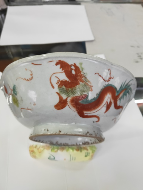 古玩陶瓷民國(guó)時(shí)期粉彩碗拍賣，當(dāng)前價(jià)格400元