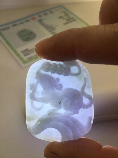 古玩玉器翠掛件拍賣,當前價格288元