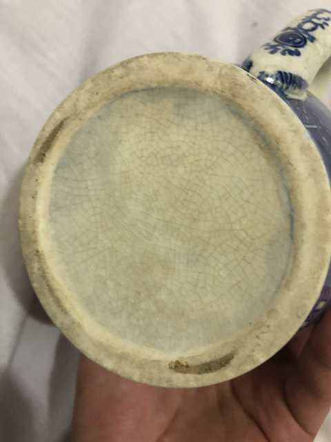 古玩陶瓷清末民初時期青花山水樓閣紋杯拍賣，當前價格3800元