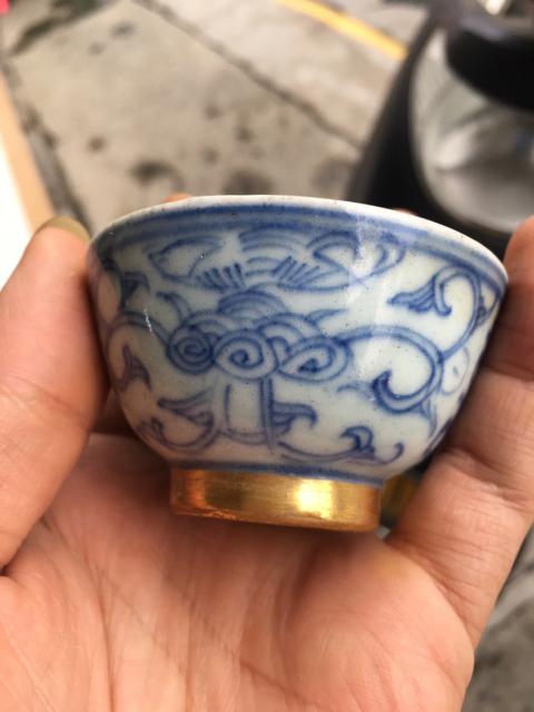 古玩陶瓷青花喜子杯拍賣，當前價格6800元