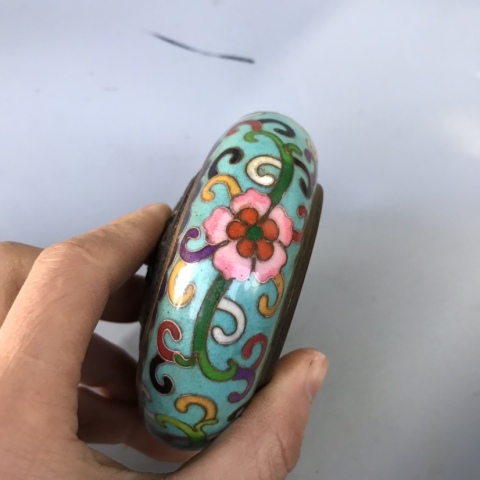 古玩陶瓷乾隆款景泰藍洗拍賣，當前價格480元