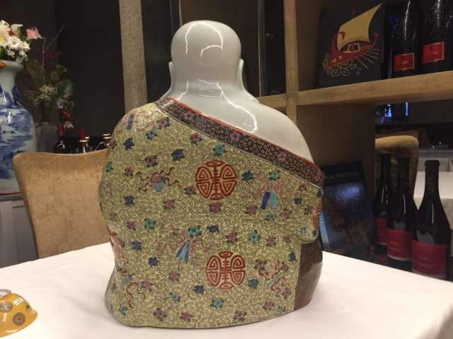 古玩陶瓷粉彩彌勒佛拍賣，當前價格8800元