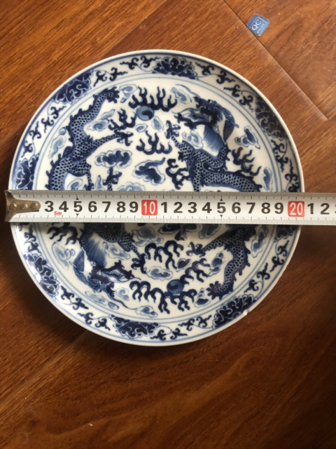 古玩陶瓷青花盤拍賣，當前價格18500元