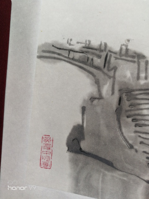 古玩字畫吳冠中版畫拍賣，當前價格15000元