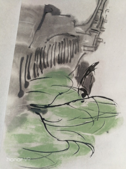 古玩字畫吳冠中版畫拍賣，當前價格15000元