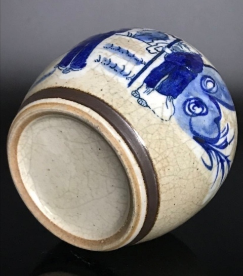 古玩陶瓷哥釉青花三星罐拍賣，當(dāng)前價(jià)格11800元