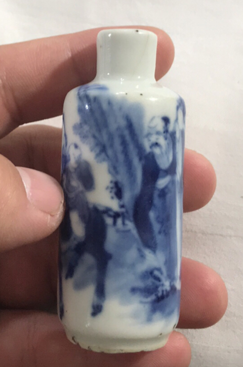 古玩陶瓷青花鼻煙壺拍賣，當前價格7700元