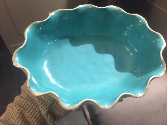 古玩陶瓷粉彩海棠盆拍賣，當(dāng)前價(jià)格12800元