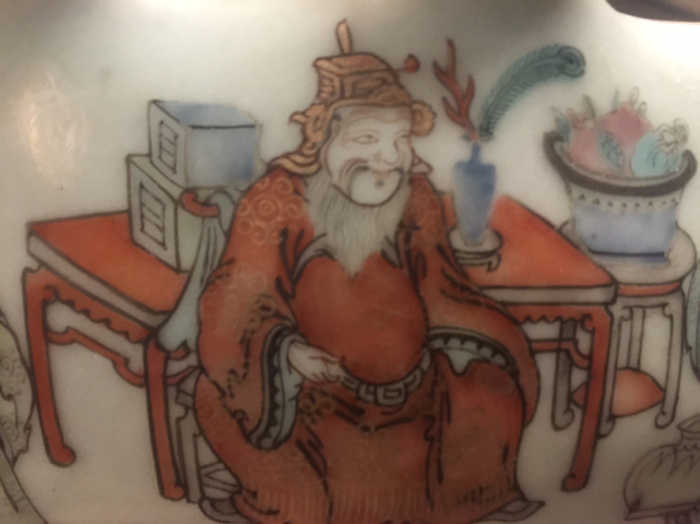 古玩陶瓷粉彩海棠盆拍賣，當(dāng)前價(jià)格12800元